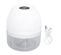 Chopper de mini ajo eléctrico inalámbrico 250 ml Cebollas de cocina múltiples procesador de alimentos portátil de cebolla portátil para acero inoxidable de plástico para acampar (Blanco)