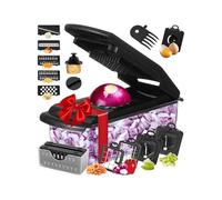 Chopper Vegetable Cutter, Vegetal Chopper - Comida Dicer Vegetal con contenedor - Herramientas manuales multifunción rejilla de queso, utensilios de cocina para patata vegetariana zanahoria ajo fruta