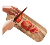 Chopping Board, Wood Chopping Board with Handle, Double-Sided Cutting and Serving Tray for Cheese, Steak, Vegetables, Ideal Plates for Kitchen Prep, RV Cooking, Grilling, Commercial Use
