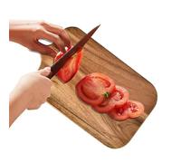 Chopping Board, Wood Cutting Board with Handle, Double-Sided Cheese and Steak Tray, Multi-Use Serving Plate, Reliable Kitchen Prep Plank, Outdoor, Restaurant, Camping, Home Use