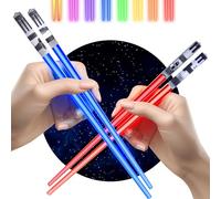 ChopSabers Palillos de luz LED con sable de luz (2 pares, azul y rojo)
