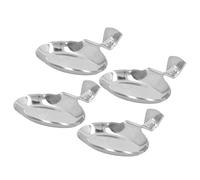 Chopstick Spoon Rest Prevent Slip Stainless Steel Sauce Plate Fork Knife Holder for Home Party Restaurant 4pcs