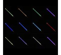 Chopsticks luminoso: 12 barras de batería Bagore que cambian de color, varita para el baterista incandial | Palillos luminosos con cola de cable dorada, palillos de batería LED iluminada