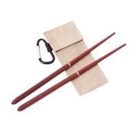 Chopsticks - Portable Travel Chopsticks, Reusable Travel Chopstick, Stainless Steel Chopstick | Wooden Portable Chop Sticks with Carry Bag Travels Cutlery For Outdoor
