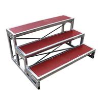 Choral Risers - Plataforma de escalones de coro, soporte de escalera de 2 niveles para aula e iglesia, podio portátil de fotos de grupo, escalones escalonados