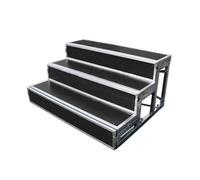 Choral Risers - Plataforma de escenario de tres niveles, escalón antideslizante portátil para bodas, fiestas, 59 cm de longitud, fácil instalación, diseño ligero y duradero