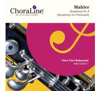 ChoraLine Voice Part Rehearsal Recordings - ALTO CHOIR 1 Voice Part para Mahler Symphony No. 8 CD de ensayo