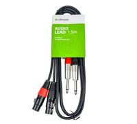 Chord | 2 conectores XLR hembra a 2 conectores mono de 6,3 mm Classic Sterero Audio Cable | 1,5 m
