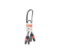 Chord 2 x F-2 x M075 0.75 m 2 x Cable XLRF a 2 x XLRM plomo
