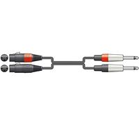 Chord | 2 x XLR hembra a 2 x 6,3 mm mono Jack Plugs Classic Sterero Audio Cable | 6 m