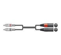 Chord 2r-2 X M150 1,5 m doble RCA a XLRM plomo