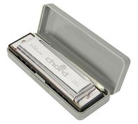 Chord - Armónica de 10 agujeros con funda y paño de limpieza