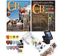 Chord Buddy - Sistema de aprendizaje de guitarra con sintonizador cromático y púas para guardabarros