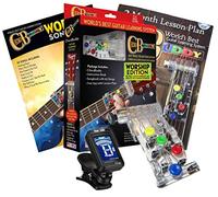 Chord Buddy Worship Edition Dispositivo de entrenamiento de guitarra con libro de canciones, lecciones y afinador