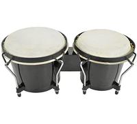 Chord Juego de 2 bongos de 16,5 cm y 19,1 cm con bolsa de transporte, acabado negro