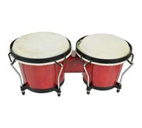 Chord Juego de 2 bongos de 16,5 cm y 19,1 cm con bolsa de transporte acabado rojo