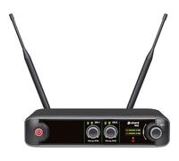 Chord Sistema de micrófono inalámbrico XU-2BP - Receptor UHF dual con 2 bodypacks, micrófonos Lavalier y auriculares - Ideal para presentadores e instructores de fitness
