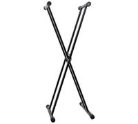 Chord Soporte para teclado de doble marco en X, altura ajustable de 450 a 950 mm, soporte de acero resistente, tapas antideslizantes y bloqueo de perno de resorte, soporte fiable para piano y teclado