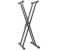 Chord Soporte para teclado de doble marco en X, altura ajustable, soporte de acero resistente para piano digital, sintetizador y MIDI, plegable, portátil, agarre seguro, carga máxima de 40 kg