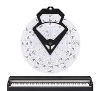 Chord Wheel - Póster de teoría musical y disco de aprendizaje montado en la pared, entrenador de teorías portátil para adultos y principiantes, asistente musical de material de PC para práctica y