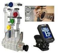ChordBuddy - Dispositivo de aprendizaje de guitarra para zurdos, solo con afinador cromático Instrument Alley True Tune, lecciones de video en línea, paquete de aplicación, producto original de