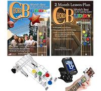 ChordBuddy - Sistema de aprendizaje de guitarra, ayuda de enseñanza con plan de lecciones, sintonizador de canciones y aplicaciones, hecho en Estados Unidos con afinador cromático True Tune, para