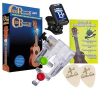ChordBuddy - Sistema de aprendizaje para ukelele Ukebuddy todo en uno, ayuda Instrument Alley enseñar y tocar con afinador de afinación verdadero, púas de fieltro, paquete de cancionero