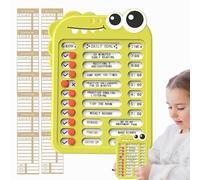 Chore Chart Checklist Board - Interactive Slider, Reusable Kids Schedule Board, Check-In Habit | Herramienta educativa para el hogar para futuros autodisciplina y desarrollo diario de rutina