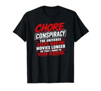 Chore Conspiracy Películas Largas Pañales Adultos Humor Camiseta gráfica económica
