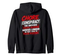 Chore Conspiracy Películas Largas Pañales Adultos Humor Sudadera con Capucha