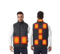 Choristry Chaleco Calefactable Hombres Mujeres Unisex 9 Área de calefacción de fibra de carbono Adecuado para trabajadores al aire libre (batería no incluida)