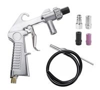 Chorro de Arena Pistola Chorro de Arena, Boquillas de Cerámica Hierro de 6 mm, Pistola de Arena para Compresor, Aleación de Aluminio, Chorreadora de Arena, para Pulir Superficies