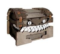 CHOSE DES DICE - Caja de desen madera hecha a mano, almacenamiento espacioso de juegos de mesa | Estuche de recogida de desprecio de lujo con tapa segura, desRPG multicompartimento para j
