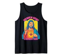 Chosen Son Anime Jesús Sagrado Corazón Cristiano Retro Pop Art Camiseta sin Mangas