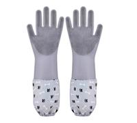 Chosertory 1 Par Guantes de Cepillado para Mascotas Guantes de Baño Y Remoción de Pelo Cepillo de Silicona para Manos Largas Utilizados para Aseo Diario Y Masaje, Gris