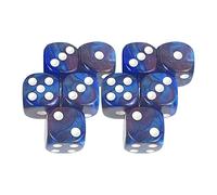 Chosertory 10 Piezas Dados Poliédrico Acrílico Juegos rol Juguetes Accesorios D6 Multilado Adecuado para Jugadores Fiestas Juegos de Mesa Matemáticas