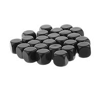 Chosertory 25 Piezas Dados Blank D6 Acrílico Enseñanza Juego Tablero Personalizables Manualidades Adecuados para Niños Adultos Talleres Creativos, Negro