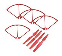 Chosertory 4 Piezas Hélice RC Marco Guardabarros Estructura Protección Plástico Flexible Adecuado para Interior Aficionados Mantenimiento, Rojo