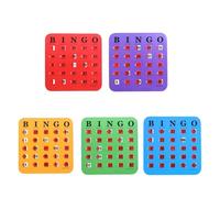 Chosertory 5 Cartones de Bingo con Ventana Deslizante, Fáciles de Leer, Reutilizables, con Letra Grande, Juego de Bingo para Mayores.