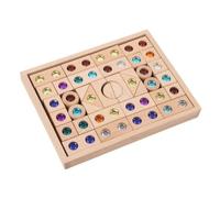 Chosertory 50 Piezas Bloques | Sin Pintura, Bloques Construcción con Insertos Colores, Táctiles, para Actividas Preescolares