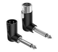Chosertory Adaptador XLR de Hembra Macho a 1/4" 6,35 Mm, Conector XLR, Ligero, Compacto, Portátil, Plug And Play, para Mezcladores.