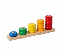 Chosertory Apilador de Números de Madera Juguete de Apilamiento Apilador Clasificador Madera Maciza Que Motivan y Refuerzan Números Adecuado para Prácticas