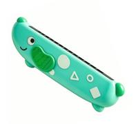 Chosertory Armónica Infantil de Entrenamiento Armónica Órgano de Boca Instrumento Musical Juguete Educativo Cuerpo Redondeado Amigable con Manos Pequeñas y Guía , Azul