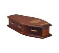 Chosertory Ataúd en Miniatura para Casa de Muñecas, Modelo de Ataúd de Madera a Escala 1/12, Accesorios de Decoración de Simulación con Montaje, Fabricado en Mad
