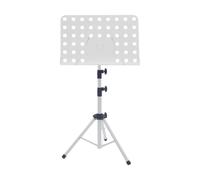 Chosertory Atril de Música Portátil, Estable Y de Altura Regulable, Ideal para Interpretaciones de Orquesta E Instrumentos en, Blanco