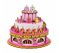 Chosertory Caja Música con Forma Pastel Cumpleaños sin Baterías Caja Música con Mecanismo Cuerda Mecánica para Niños,