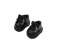 Chosertory Calzado para Muñeca Bota para Muñeca Accesorios Detallados Diseño con Cordones Material Imitación Cuero Detalles Auténticos Adecuado para Coleccionistas Aficionados Muñeca , Negro