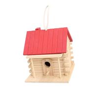 Chosertory Casa para Pájaros Decorativa Creativa, Refugio Colgante, Adorno único, Función para Amantes de, Regalo, Decoración de Jardín, Terra, Rojo