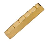 Chosertory Cejuela de Latón de Repuesto para Guitarra Eléctrica LP, Acabado Dorado, 6 Cuerdas, Ranurada de 43 Mm/42 Mm, 42 mm