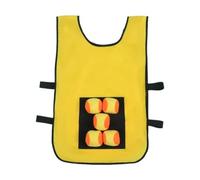 Chosertory Chaleco con Pelota Adhesiva para Niños, Juego de Balón Prisionero, Chaleco con para Lanzar Pelotas, Hecho de Tela Oxford Y 5 Pelotas Adhesivas